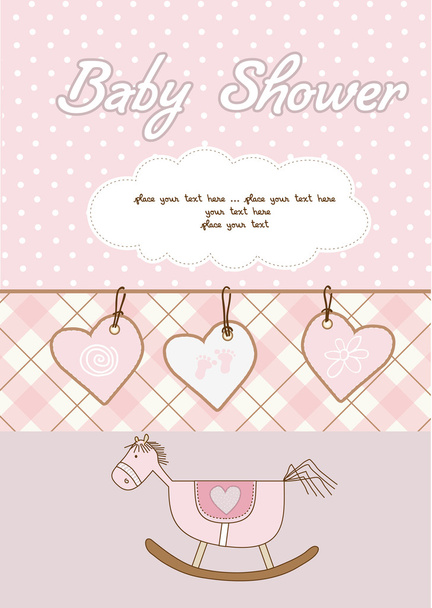 tarjeta de ducha de bebé niña - Foto, Imagen