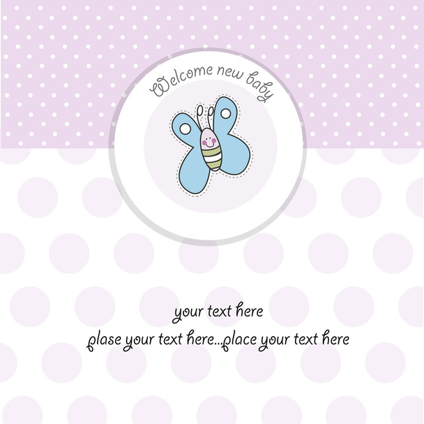 Baby girl shower card - Foto, afbeelding
