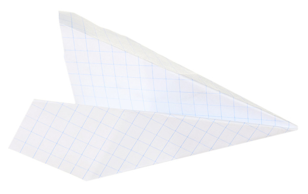 Origami airplane, isolated on white - Foto, Imagem