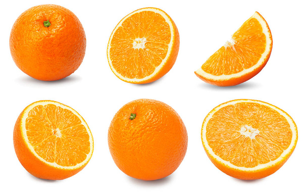 orange fruits isolated on white background. clipping path - Fotoğraf, Görsel