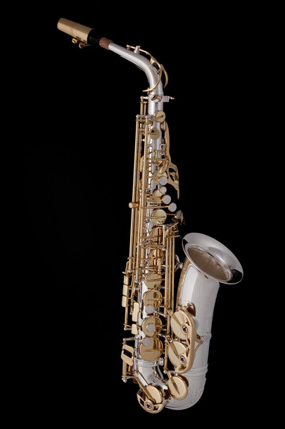 Saxophone Alto Complete on Black - Photo, Image