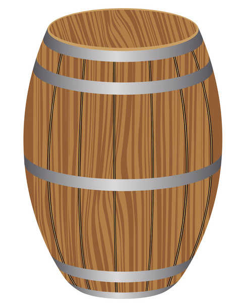 Barril de madera
 - Vector, Imagen