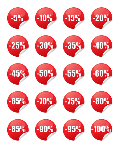 Discount stickers - Vector, Imagen