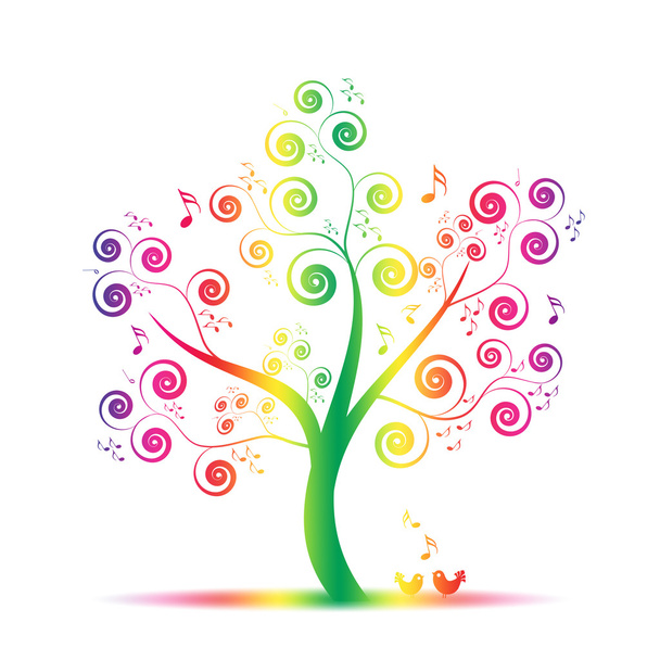 Music tree - Vetor, Imagem