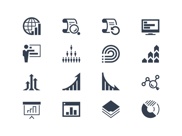 Statistics and report icons - Vector, Image