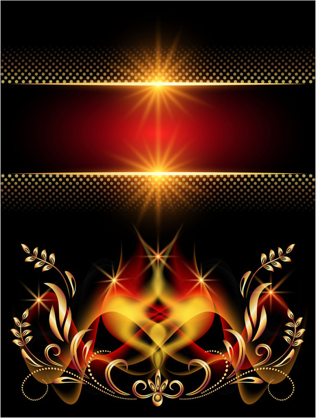 Background with glowing stars - Vector, Imagen