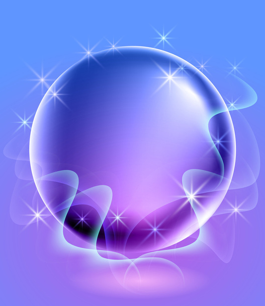 Glowing background with sphere - Vector, imagen