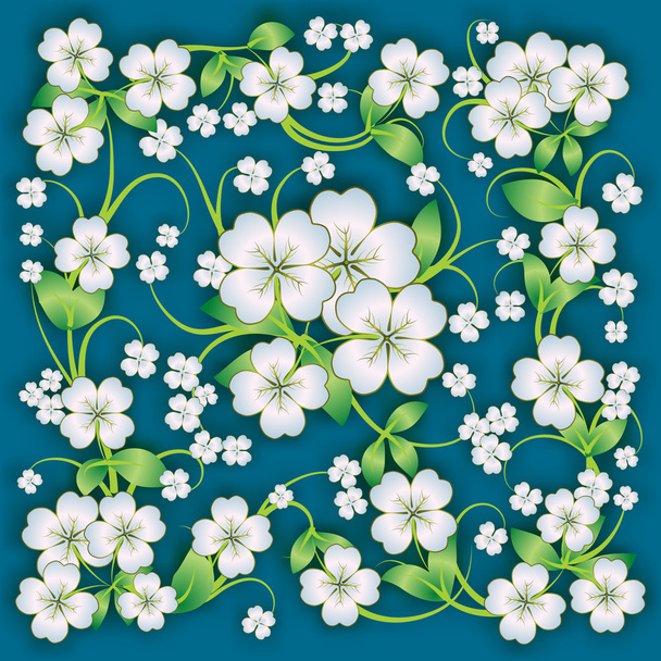 fondo floral abstracto con adorno de primavera
 - Vector, Imagen