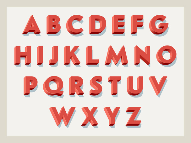 Red alphabet - Vektor, Bild