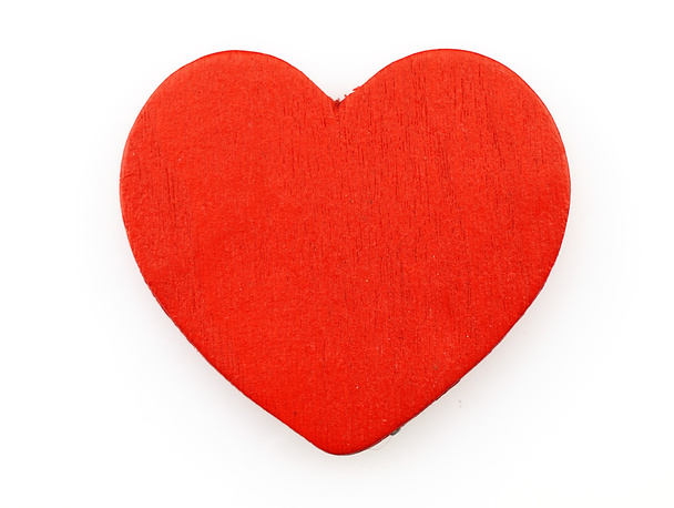 Red heart on a white background. - Fotografie, Obrázek