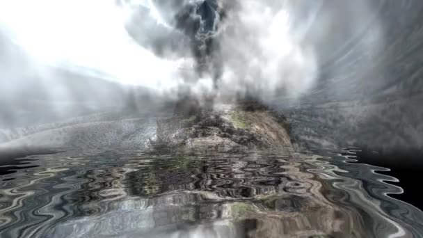 Сюрреалістичні гори і туман відображені у воді
 - Кадри, відео