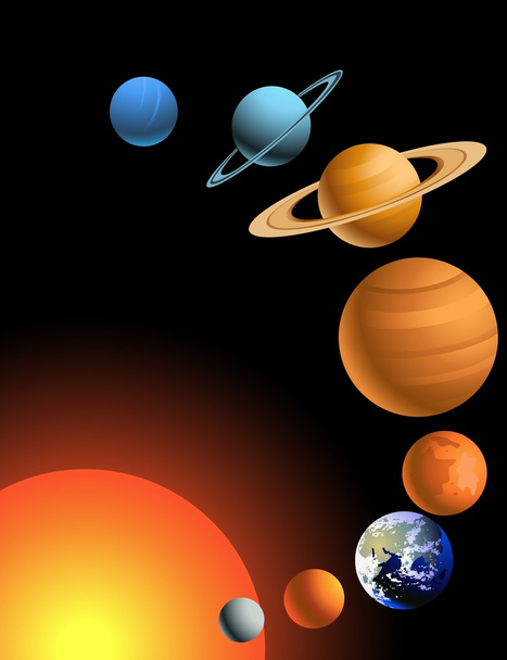 système solaire - Vecteur, image