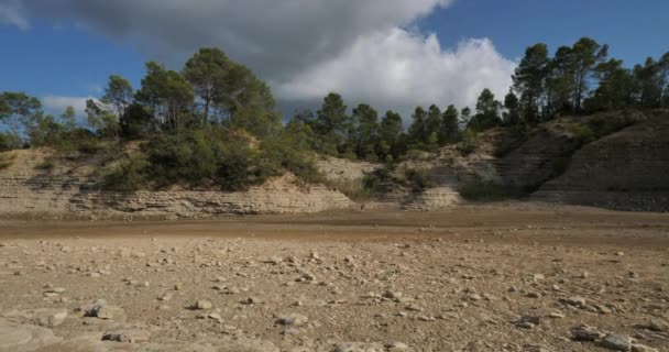 Lake of Claret suring the dryness season, herault department, France - Footage, Video