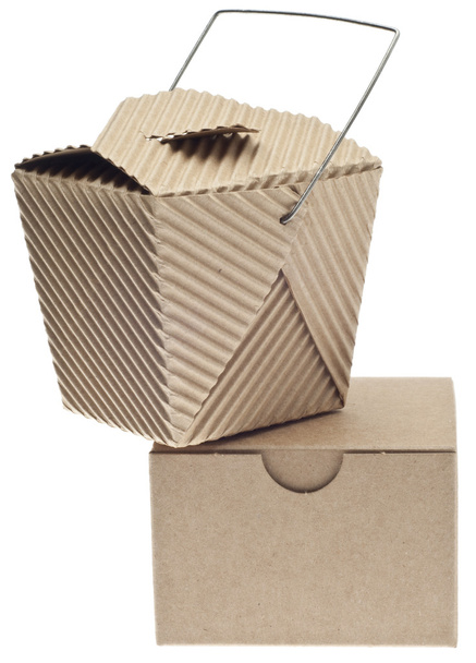 Konteyner ve karton kutuya götürmek - Fotoğraf, Görsel