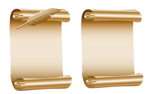 Античные золотые свитки
 - Вектор,изображение
