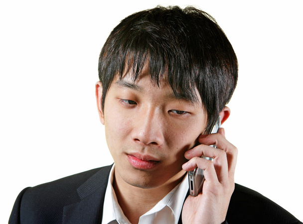 Homem falar ao telefone
 - Foto, Imagem