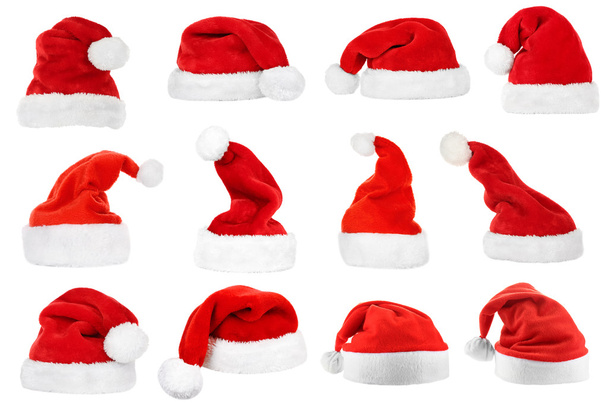 Collage of Santa hats - Фото, зображення