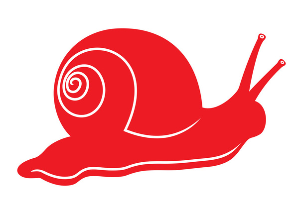 Κόκκινο σαλιγκάρι - Διάνυσμα, εικόνα