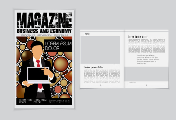 Business magazine layout - Vector, Image