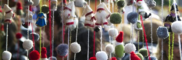 Papai Noel bonecas lã
 - Foto, Imagem