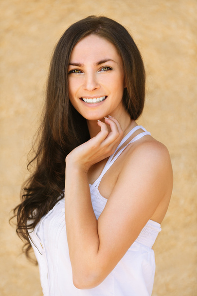 Portrait of young appealing brunette woman - Photo, Image