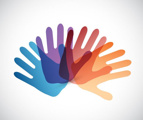 diversity color hands illustration - Foto, Imagem