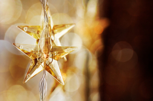 Golden Christmas stars - Foto, imagen