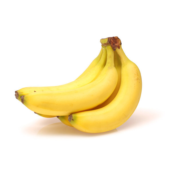 verse rijpe bananen bos geïsoleerd op witte achtergrond - Foto, afbeelding