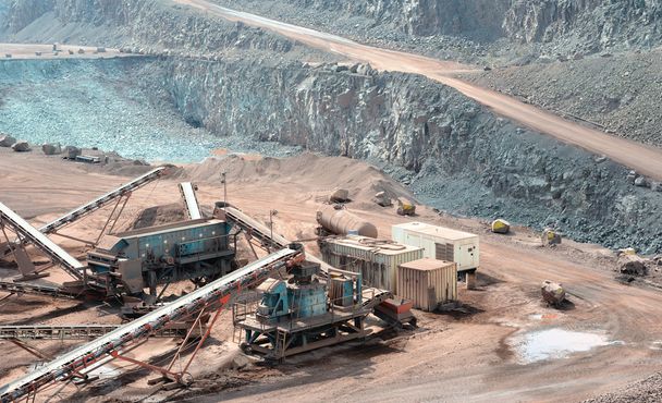 stone crusher in a surface mine - Photo, Image