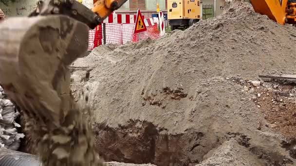 Excavator in action - Footage, Video
