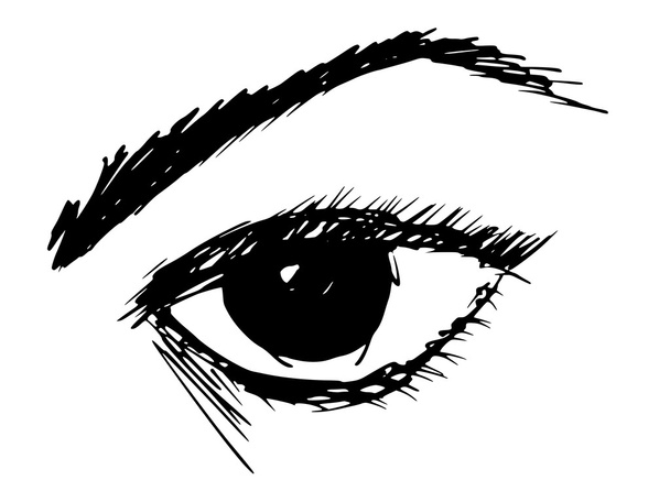 Olho de mulher
 - Vetor, Imagem