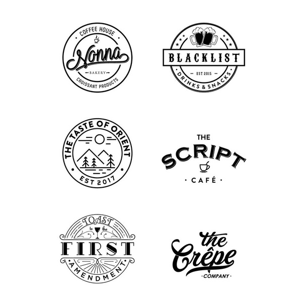 badge and vintage logo, icon and vector - Vector, Image