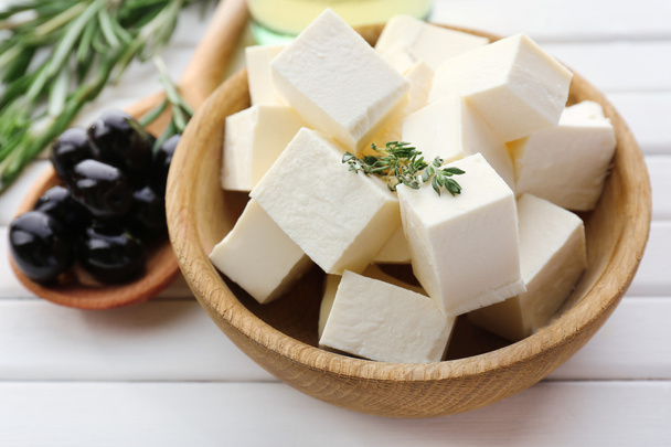 Feta cheese on table - Photo, Image