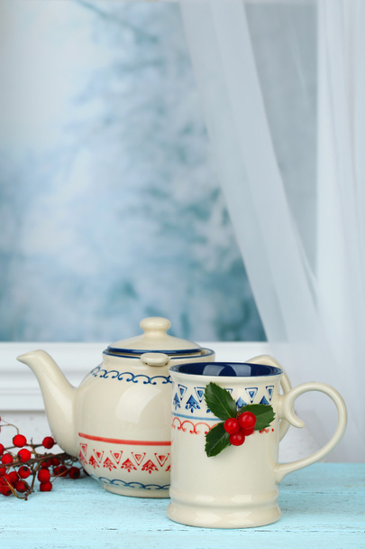 Christmas cup of hot drink - Foto, immagini