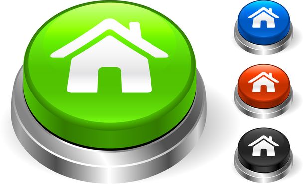 House Icon on Internet Button - ベクター画像