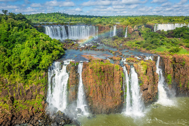 Iguazu Falls dramatic landscape, view from Argentinian side, South America - Foto, Imagem