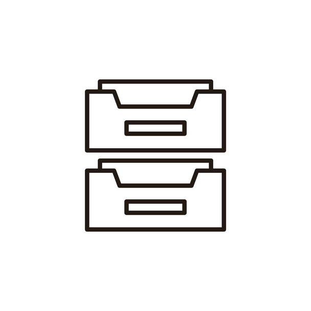 Archive folders icon for web and mobile app. Document vector icon. Archive storage icon. - Vetor, Imagem