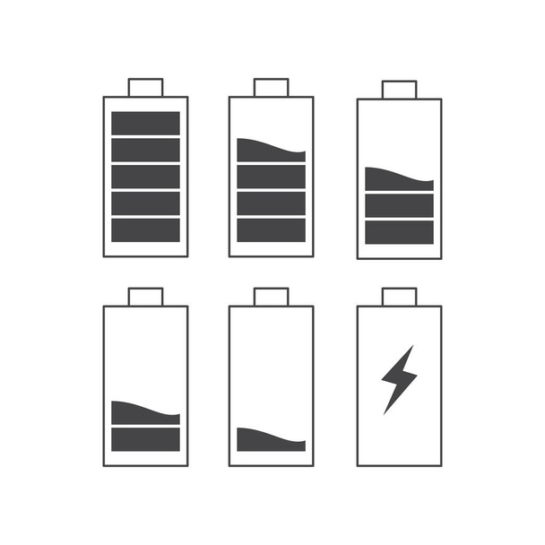 Icono de la batería Vector Plantilla de diseño plano - Vector, imagen
