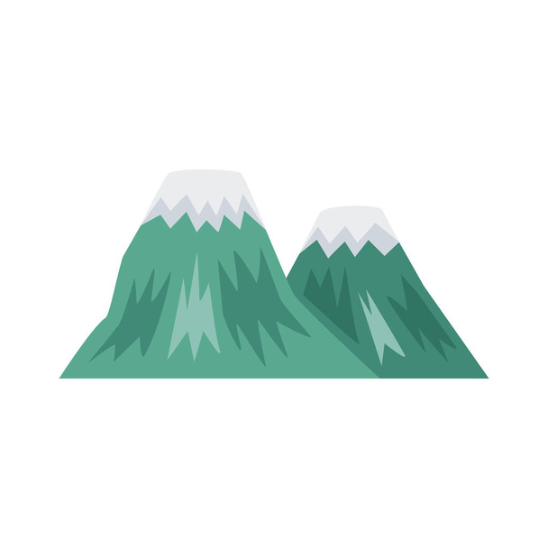 koreai hegyek mérföldkő természet ikon - Vektor, kép