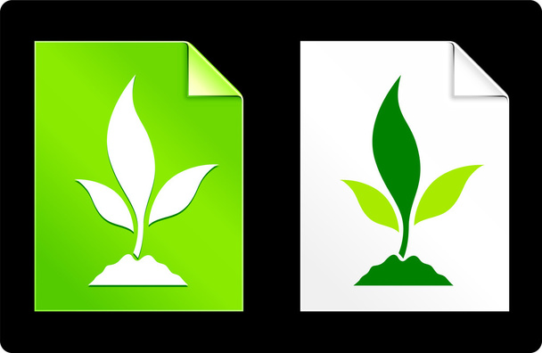 Plant on Paper Set - Vetor, Imagem