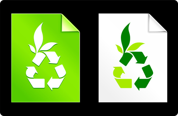 Recycle on Paper Set - Vector, imagen