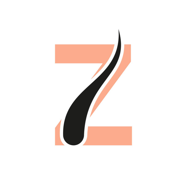 Початкова літера Z Профілактика волосся Logo, Трансплантація волосся Logo Дизайн Vector Template - Вектор, зображення