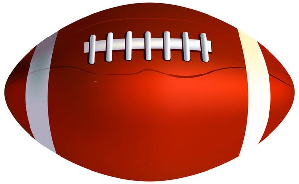 3D Rugby Ball Isolated illustration - Vecteur, image
