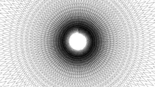 Animation hypnotique spirale. Boucle noire et blanche. animation
. - Séquence, vidéo