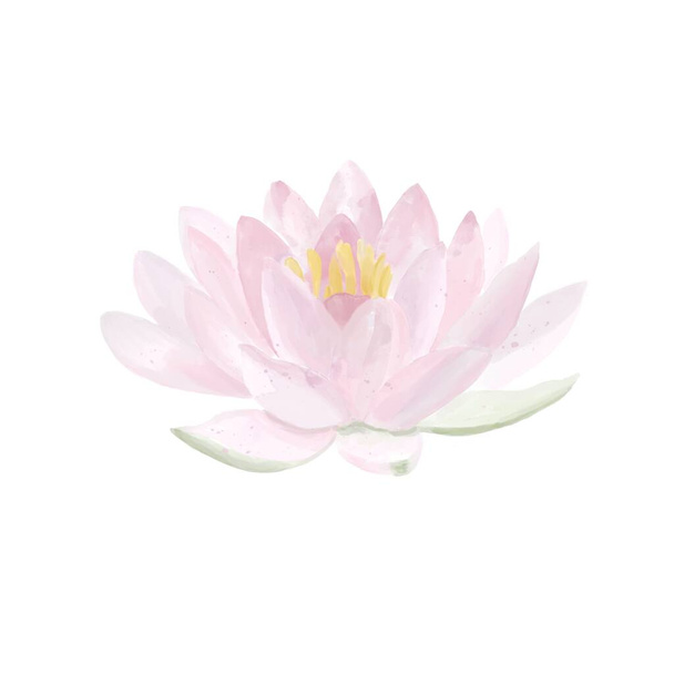 Handgezeichnete Lotusblume im hellen Thema - Foto, Bild
