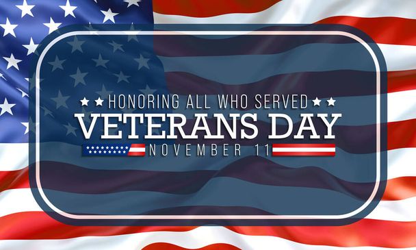 Veterans day is observed every year on November 11, for honoring military veterans who have served in the United States Armed Forces. 3D Rendering - Photo, Image