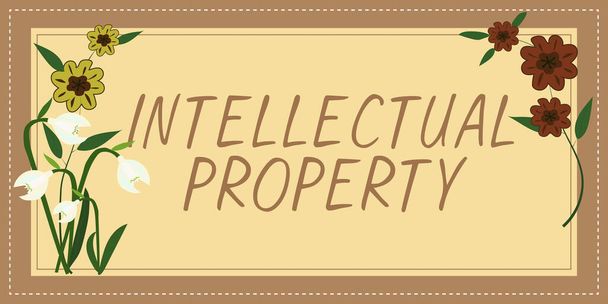 Text showing inspiration Intellectual Property, Concept meaning Protect from Unauthorized use Patented work or Idea - Photo, Image