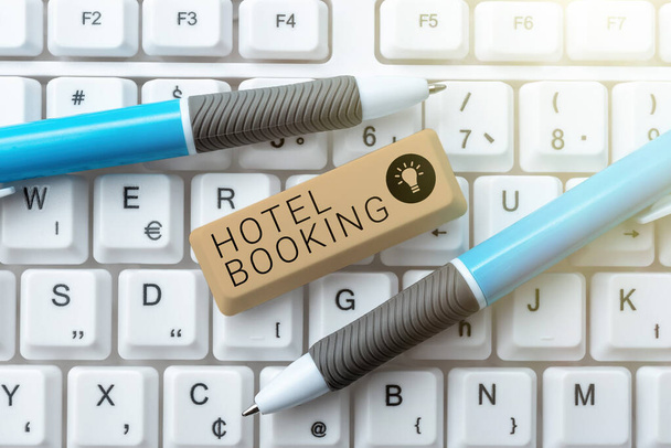 Szöveg felirat bemutató Hotel Booking, Internet Concept Online foglalás Presidential Suite De Luxe Hospitality - Fotó, kép