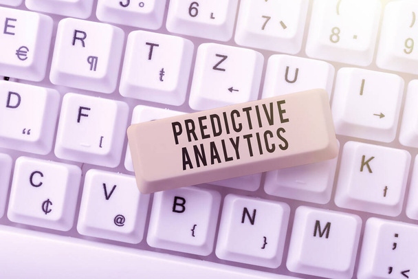 Conceptuele weergave Predictive Analytics, Business showcase Optimaliseer collectie Bereik CRM Identificeer klant - Foto, afbeelding
