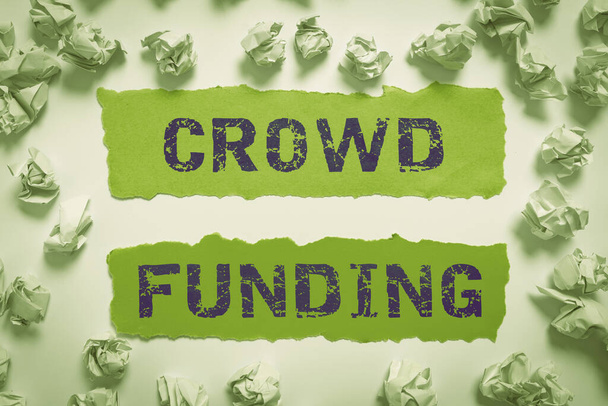 Crowd Funding, Geschäftsidee Fundraising Kickstarter Startup Pledge Platform Spenden - Foto, Bild